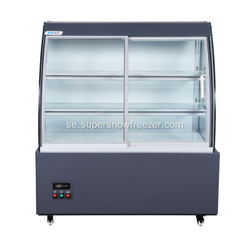 Front Curved Gliding Glass Door Display Cooler Showcase